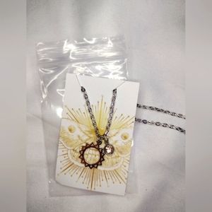 Sun Necklace Stainless Steel solar amulet gratitude jewelry crystal healing